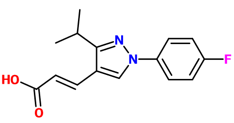 (image for) MC080254 3-[1-(4-Fluorophenyl)-3-isopropyl-1H-pyrazol-4-yl]acrylic acid